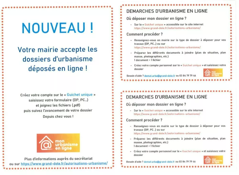 Démarches d'urbanisme en ligne