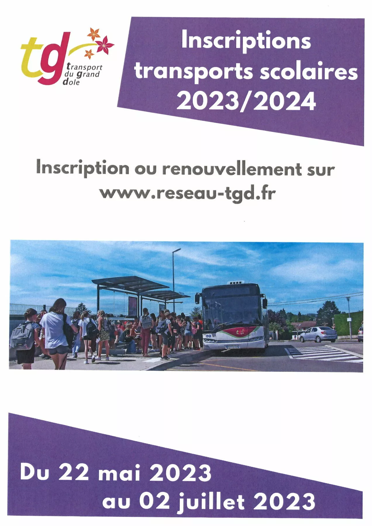 Inscription transports scolaires 2023/2024