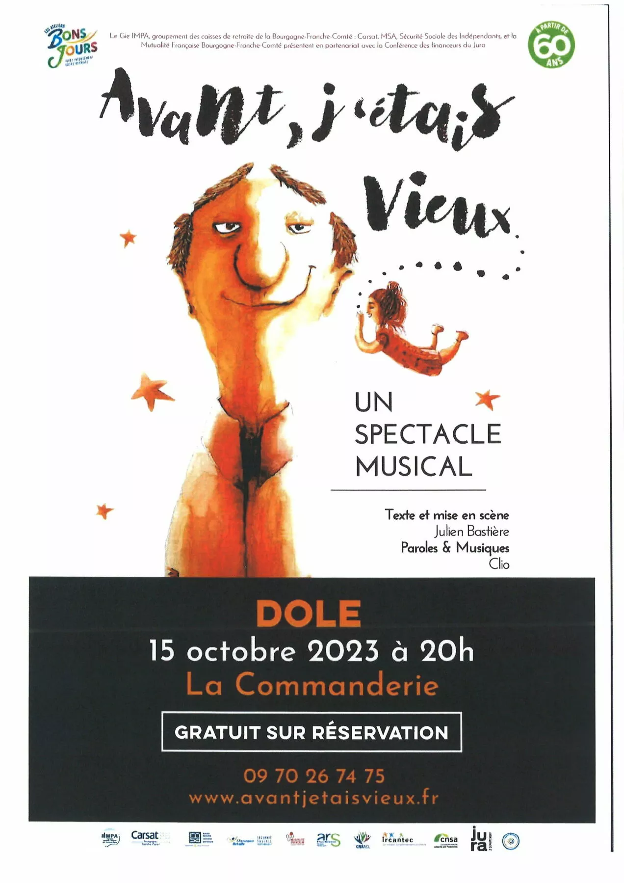 Représentation théâtrale : spectacle musical bien vivre bien vieillir, événement gratuit à Dole